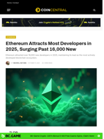 Ethereum Attracts Most Developers in 2025, Surging Past 16,000 New - CoinCentral