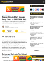 Analyst: Bitcoin Short Squeeze Setup Points to $85K-$88K Rally