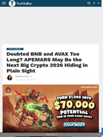 Doubted BNB and AVAX Too Long? APEMARS May Be the Next Big Crypto 2026 Hiding in Plain Sight - TechBullion