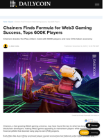 Chainers Finds Formula for Web3 Gaming Success, Tops 600K Players - DailyCoin