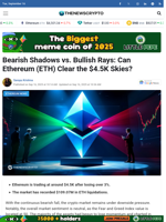 Bearish Shadows vs. Bullish Rays: Can Ethereum (ETH) Clear the $4.5K Skies?