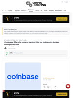 Coinbase, Marqeta expand partnership for stablecoin-backed enterprise cards