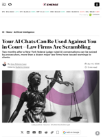 Your AI Chats Can Be Used Against You in Court—Law Firms Are Scrambling - Decrypt