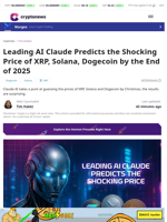 Claude Predicts XRP, Solana and Dogecoin 2025 Prices