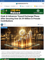Ozak AI Advances Toward Exchange Phase After Securing Over $6.59 Million in Presale Contributions