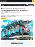 US Lawmakers Publish Competing Crypto Tax Bill Proposal