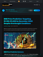 BNB Price Prediction: Targeting $1,100-$1,200 by December 2025 Despite Overbought Conditions - Blockchain.News