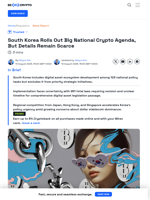 Korea's Big National Crypto Agenda, Despite Lack of Details