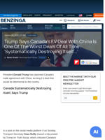 Trump Says Canada's EV Deal With China Is One Of The Worst Deals Of All Time: 'Systematically Destroying Itself...' - Ford Motor (NYSE:F) - Benzinga