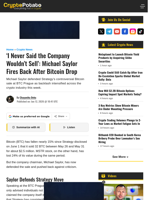 'I Never Said the Company Wouldn't Sell': Michael Saylor Fires Back After Bitcoin Drop