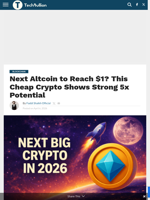 Next Altcoin to Reach $1? This Cheap Crypto Shows Strong 5x Potential - TechBullion