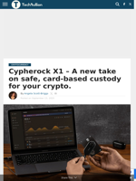 Cypherock X1 - A new take on safe, card-based custody for your crypto.  - TechBullion
