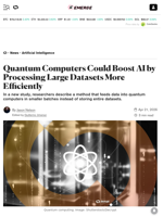 Quantum Computers Could Boost AI by Processing Large Datasets More Efficiently - Decrypt