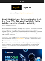 BlockDAG Mainnet Triggers Buying Rush for Final 200x ROI Window While Stellar & Ethereum Face Market Volatility