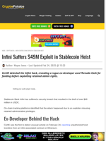 Infini Suffers $49M Exploit in Stablecoin Heist
