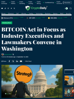 BITCOIN Act in Focus as Industry Executives and Lawmakers Convene in Washington - Crypto Daily