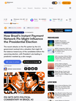 How Brazil's Instant Payment Network Pix Might Influence the Presidential Election – Economics Bitcoin News
