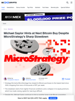 When Will MicroStrategy Buy Bitcoin Next? Saylor Gives Hint