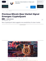 Previous Bitcoin Bear Market Signal Emerges: CryptoQuant - U.Today