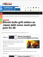 Bitcoin bulls grill sellers as Japan debt woes send gold past $3.3K - The Crypto News Wire