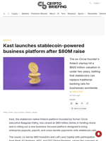Kast launches stablecoin-powered business platform after $80M raise