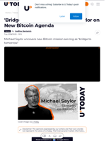 'Bridge to Tomorrow': Michael Saylor on New Bitcoin Agenda