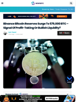 Binance Bitcoin Reserves Surge To 579,000 BTC - Signal Of Profit-Taking Or Bullish Liquidity?