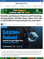 Remittix and Mutuum Finance Look Promising,  But BlockDAG’s $420M+ Raise Takes The Lead in 2025! Which Presale Should You Join Now?