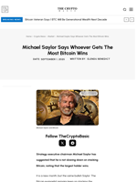 Michael Saylor Says Whoever Gets The Most Bitcoin Wins