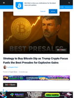 Strategy to Buy Bitcoin Dip as Trump Crypto Focus Fuels the Best Presales for Explosive Gains