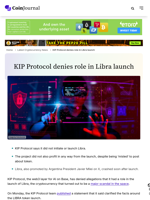 KIP Protocol denies role in Libra launch - CoinJournal