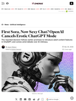 First Sora, Now Sexy Chat? OpenAI Cancels Erotic ChatGPT Mode - Decrypt