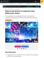 How to Use Grok 4 for Smarter Crypto Research Before Investing