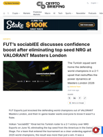 FUT's sociablEE discusses confidence boost after eliminating top seed NRG at VALORANT Masters London