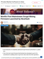 World’s First Mainstream Scrypt Mining Firmware Launched by NiceHash - TheNewsCrypto