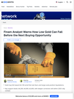 Finam Analyst Warns How Low Gold Can Fall Before the Next Buying Opportunity - BeInCrypto