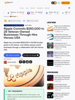 Ripple Commits $250,000 to 25 Veteran-Owned Businesses Through Hire Heroes USA