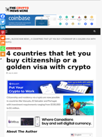 4 countries that let you buy citizenship or a golden visa with crypto - The Crypto News Wire