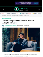 Jason Fang and the Rise of Bitcoin Adoption in Asia - Crypto News Flash