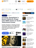 Franklin Templeton’s Benji Platform Plugs Into BNB Chain to Scale Tokenized Funds – Blockchain Bitcoin News