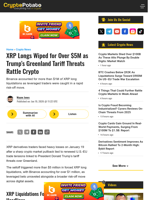 XRP Longs Wiped for Over $5M as Trump’s Greenland Tariff Threats Rattle Crypto