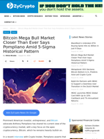 Bitcoin Mega Bull Market Closer Than Ever Says Pompliano Amid 5-Sigma Historical Pattern ⋆ ZyCrypto