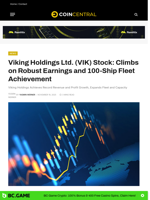 Viking Holdings Ltd. (VIK) Stock: Climbs on Robust Earnings and 100-Ship Fleet Achievement