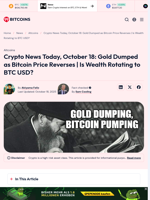 Crypto News Today, October 18: Gold Dumped as Bitcoin Price Reverses | Is Wealth Rotating to BTC USD? - 99Bitcoins