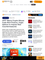 FATF Warns Crypto Misuse Fuels Illicit Finance, Urges Nations to Impose New Countermeasures – Regulation Bitcoin News