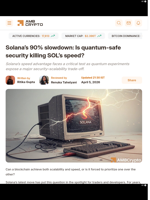 Solana’s 90% slowdown: Is quantum-safe security killing SOL’s speed? - AMBCrypto