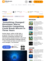 'Something Changed:' Developer Warns Quantum Computing Could Break Bitcoin in Three Years – Encryption Bitcoin News