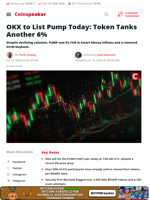 OKX to List Pump Today: Token Tanks Another 6% - Coinspeaker