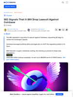 SEC Prepares to Drop Lawsuit Against Coinbase