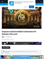 Dogecoin Could See Bullish Continuation If It Reclaims This Level | Bitcoinist.com